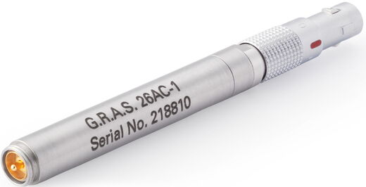 26AC-1 – 1/4" Vorverstärker, mit integriertem 5 Pin Mini-LEMO-Stecker
